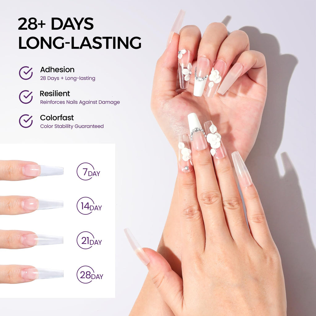 VANSISOS Acrylic Nail Kit: 30g Clear Powder & 75ml Liquid for Beginners – Home DIY Nail Extensions