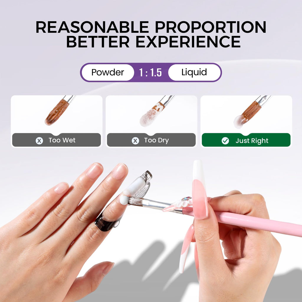 VANSISOS Acrylic Nail Kit: 30g Clear Powder & 75ml Liquid for Beginners – Home DIY Nail Extensions