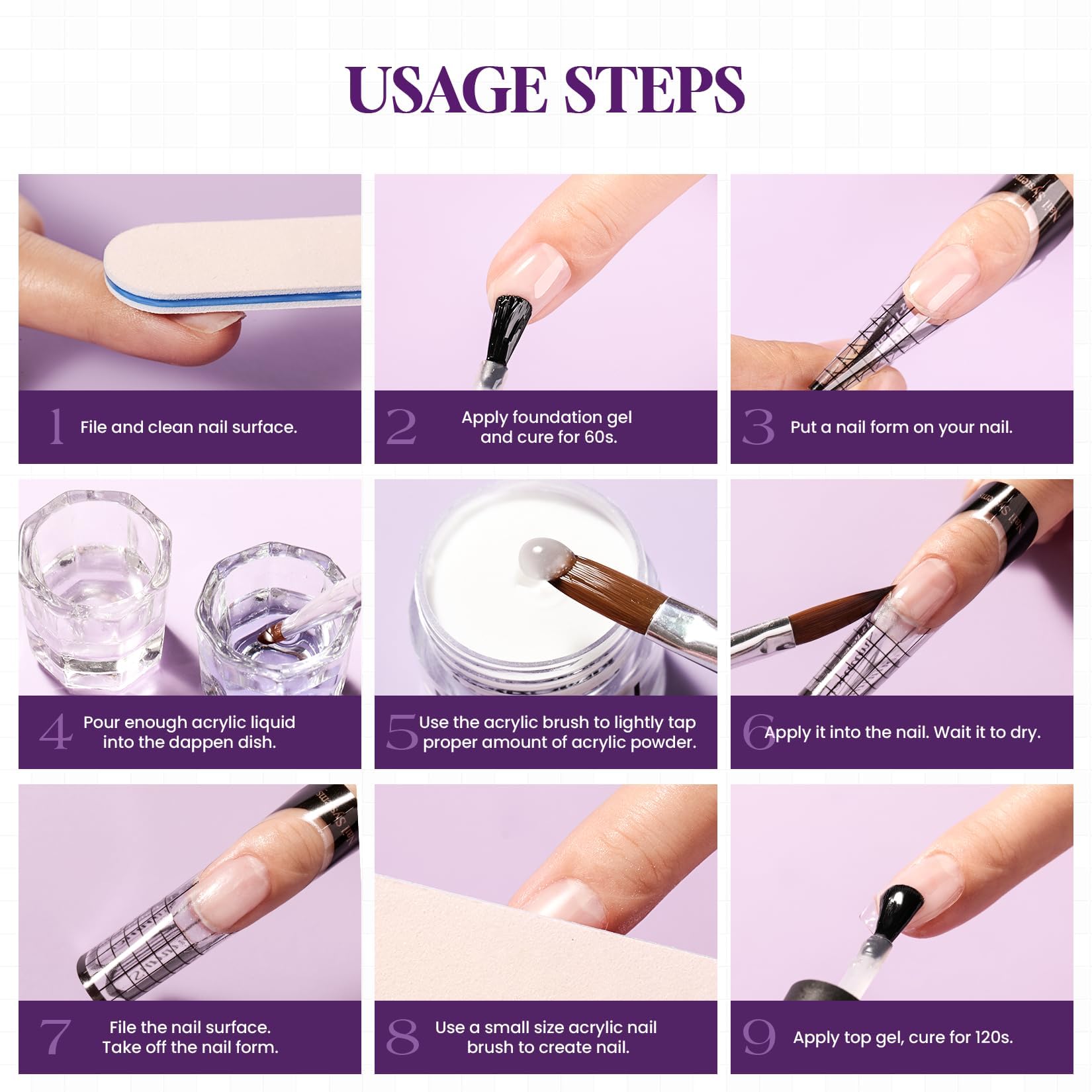 VANSISOS Acrylic Nail Kit with Drill – Complete Home Salon Set for Beginners