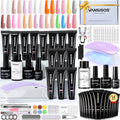 VANSISOS Poly Gel Nail Kit for Beginners - 14 Color Gel Nail Extension Set + UV Lamp