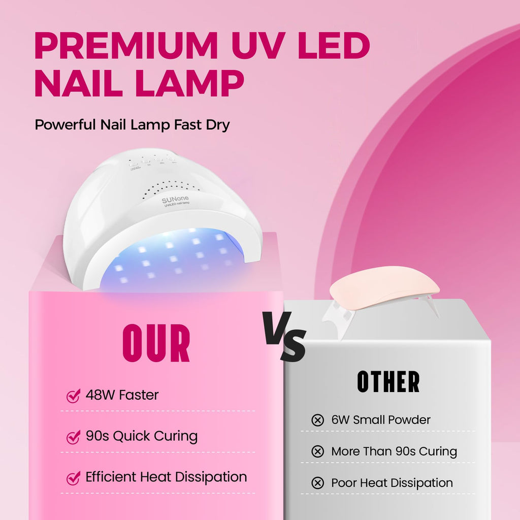 VANSISOS Poly Gel Nail Kit – 12 Colors with UV Light for Beginners