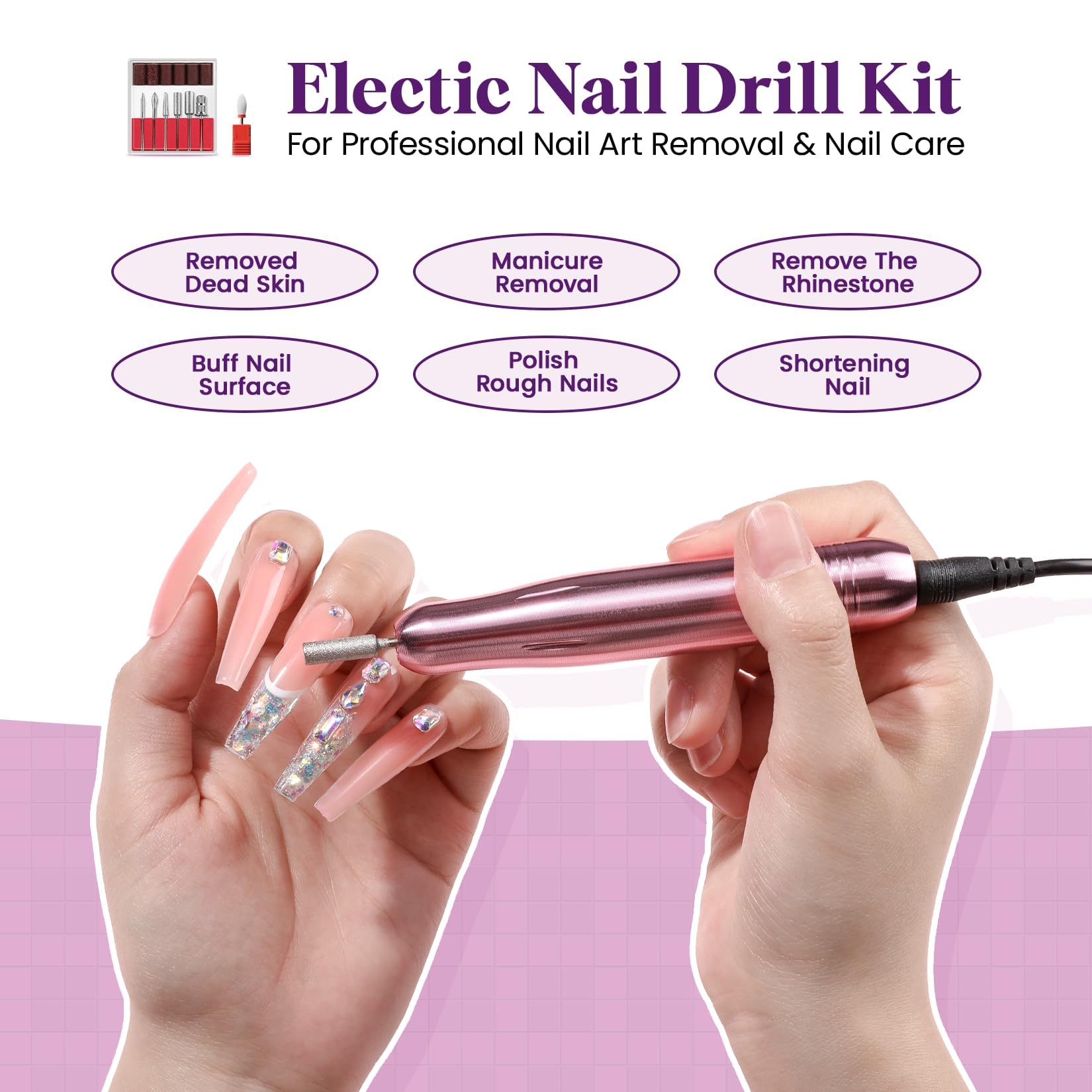 VANSISOS Acrylic Nail Kit with Drill – Complete Home Salon Set for Beginners