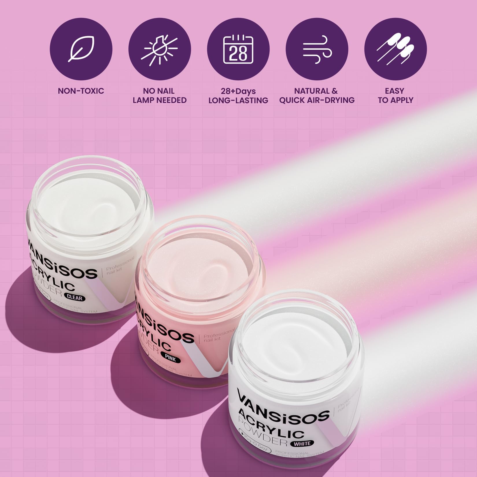 VANSISOS Acrylic Nail Kit with Drill – Complete Home Salon Set for Beginners