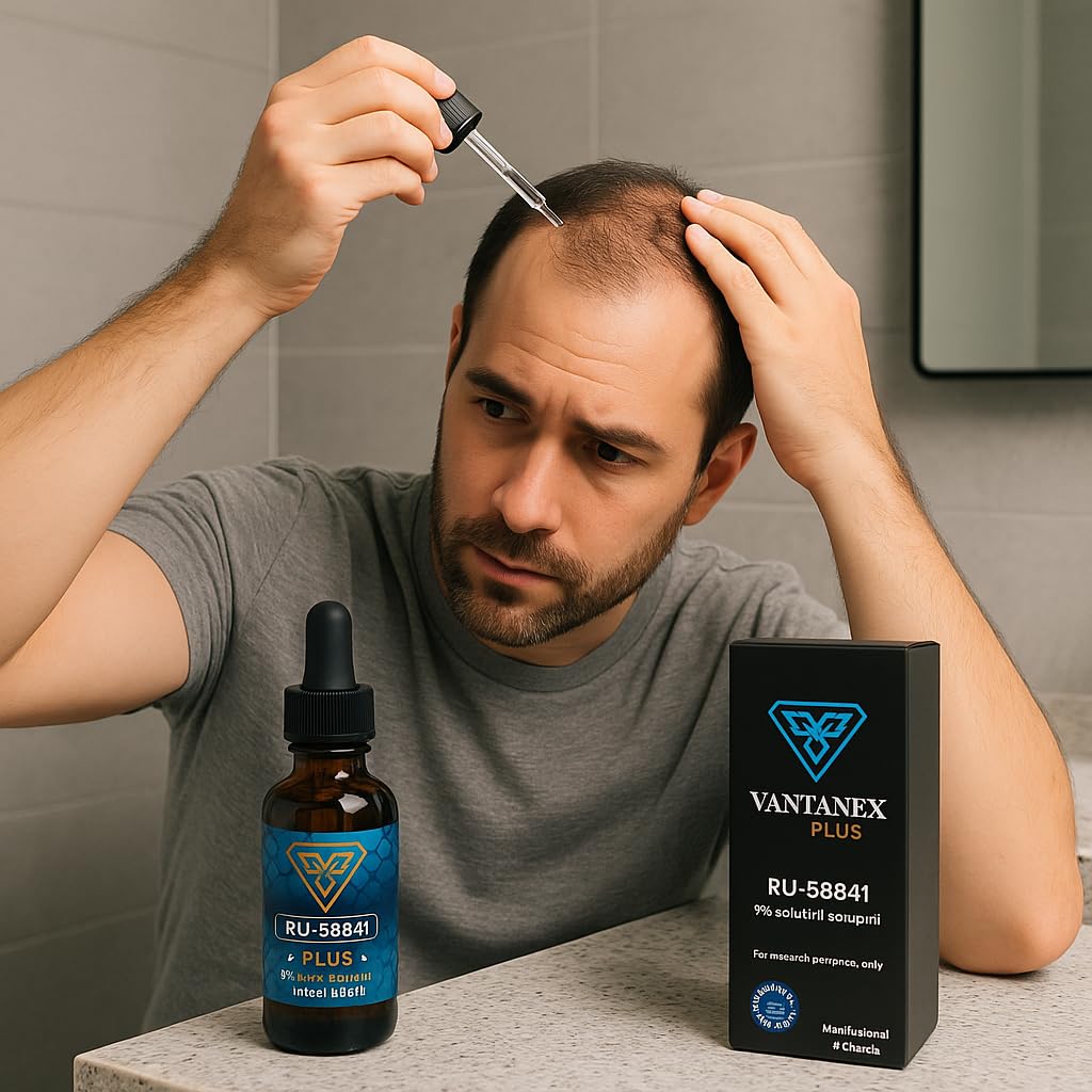 Vantanex RU58841 Plus 5% Hair Serum with Biotin, B-Complex, CoQ10 | 30mL