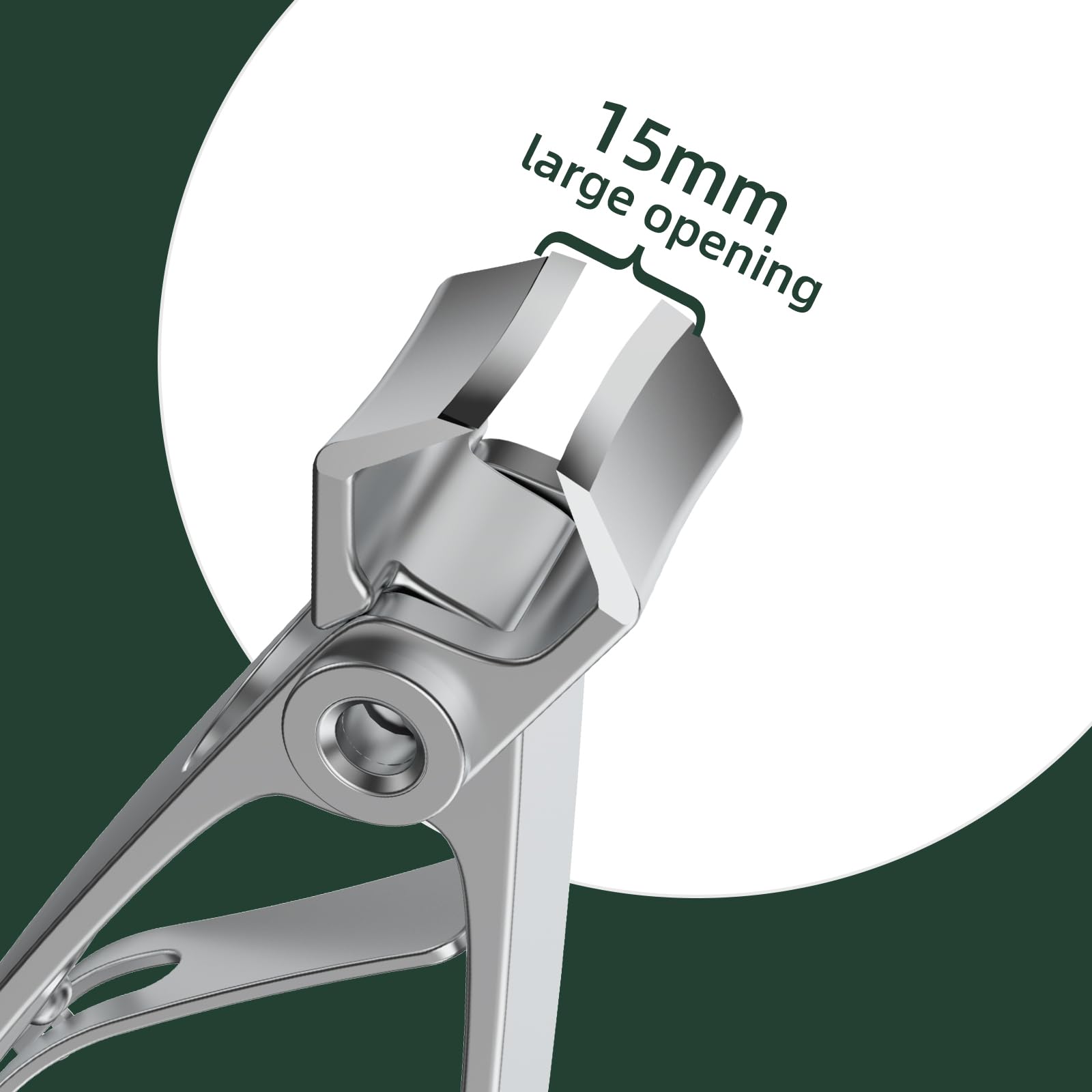 VANWIN Heavy-Duty Nail Clippers for Thick Nails — Wide Jaw Opening, Slanted Blade