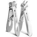 VANWIN Heavy-Duty Nail Clippers for Thick Nails — Wide Jaw Opening, Slanted Blade