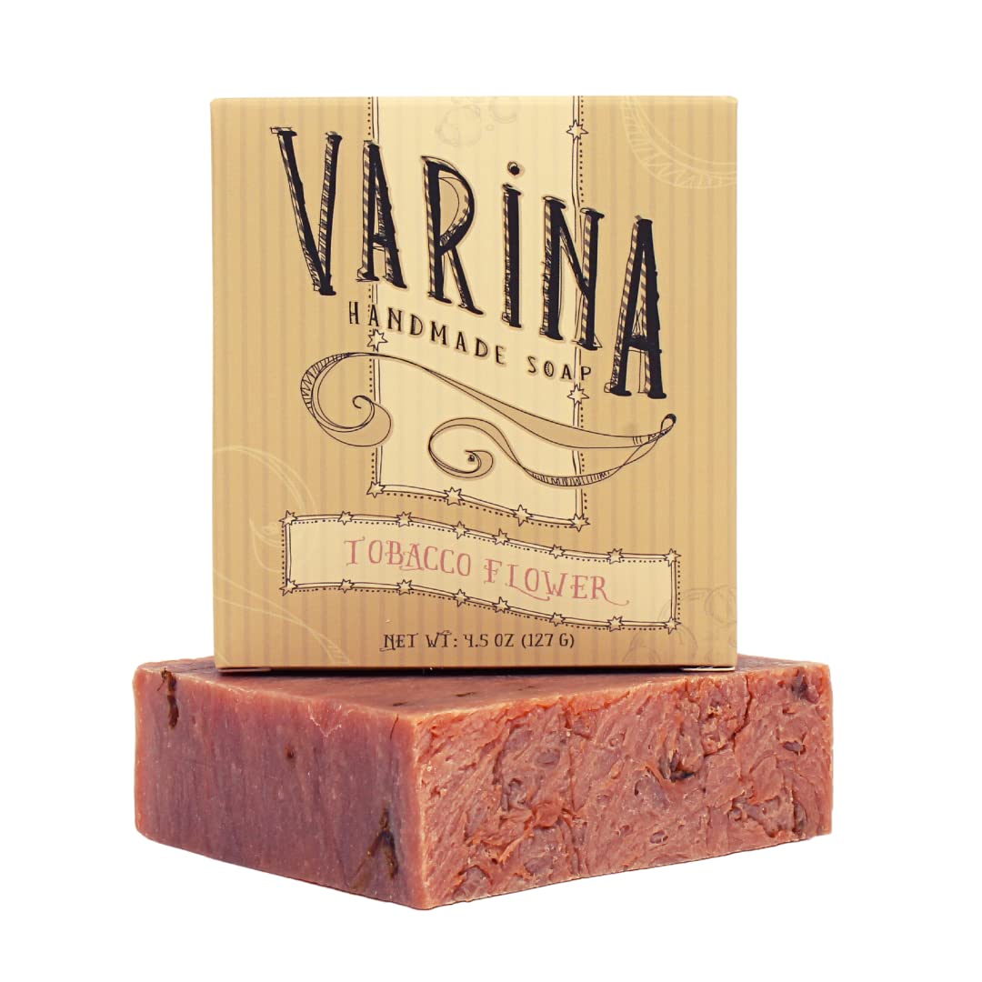 Varina Natural Tobacco Flower Bar Soap – Gentle Cleansing for Sensitive Skin (3 Pack)