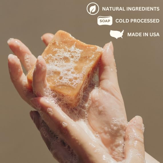 Varina Organic Super Shea Bar Soap – Gentle Cleansing for Sensitive Skin, Unscented – 3 Pack