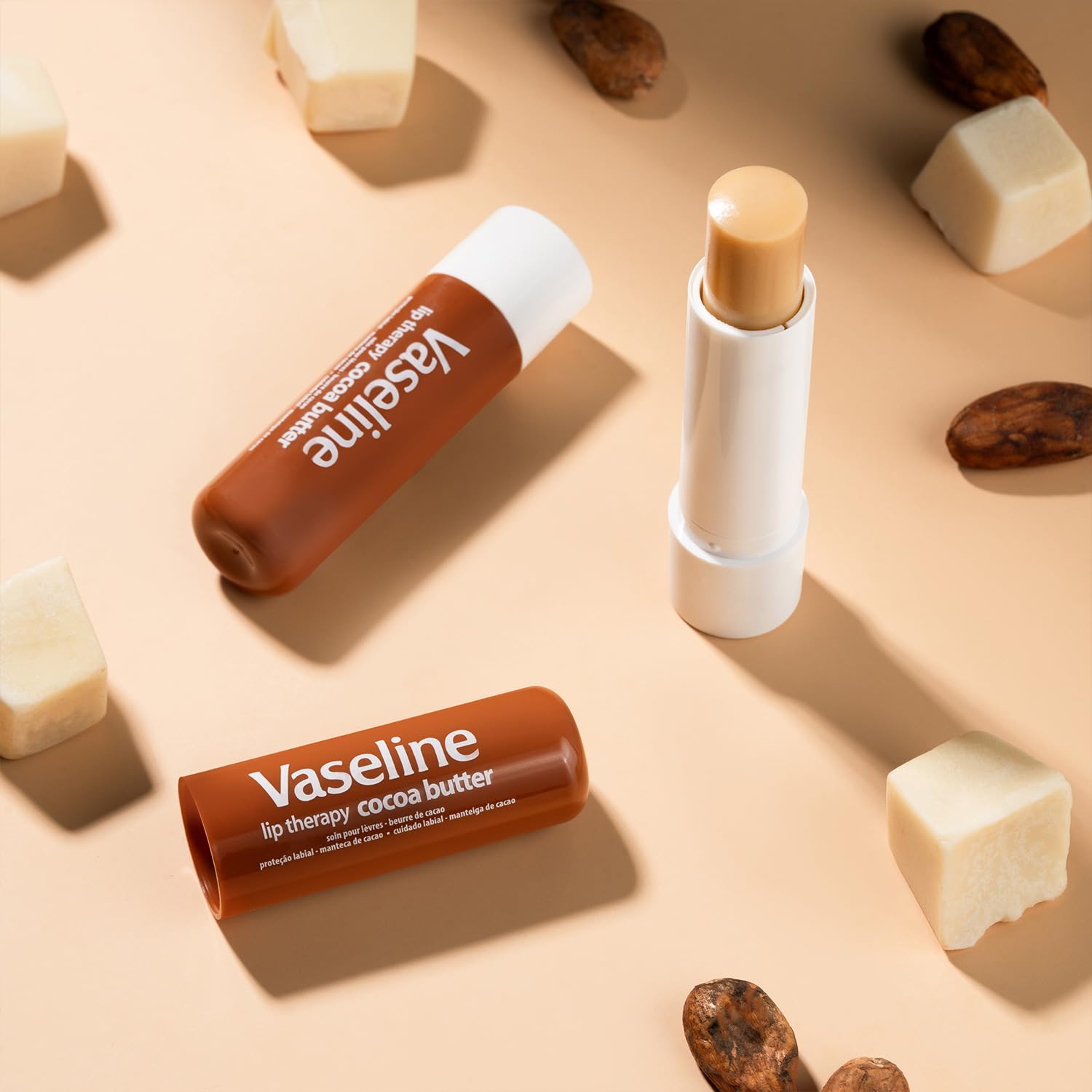 Vaseline Lip Therapy Cocoa Butter Lip Balm – 6 Pack, 0.16 oz Each