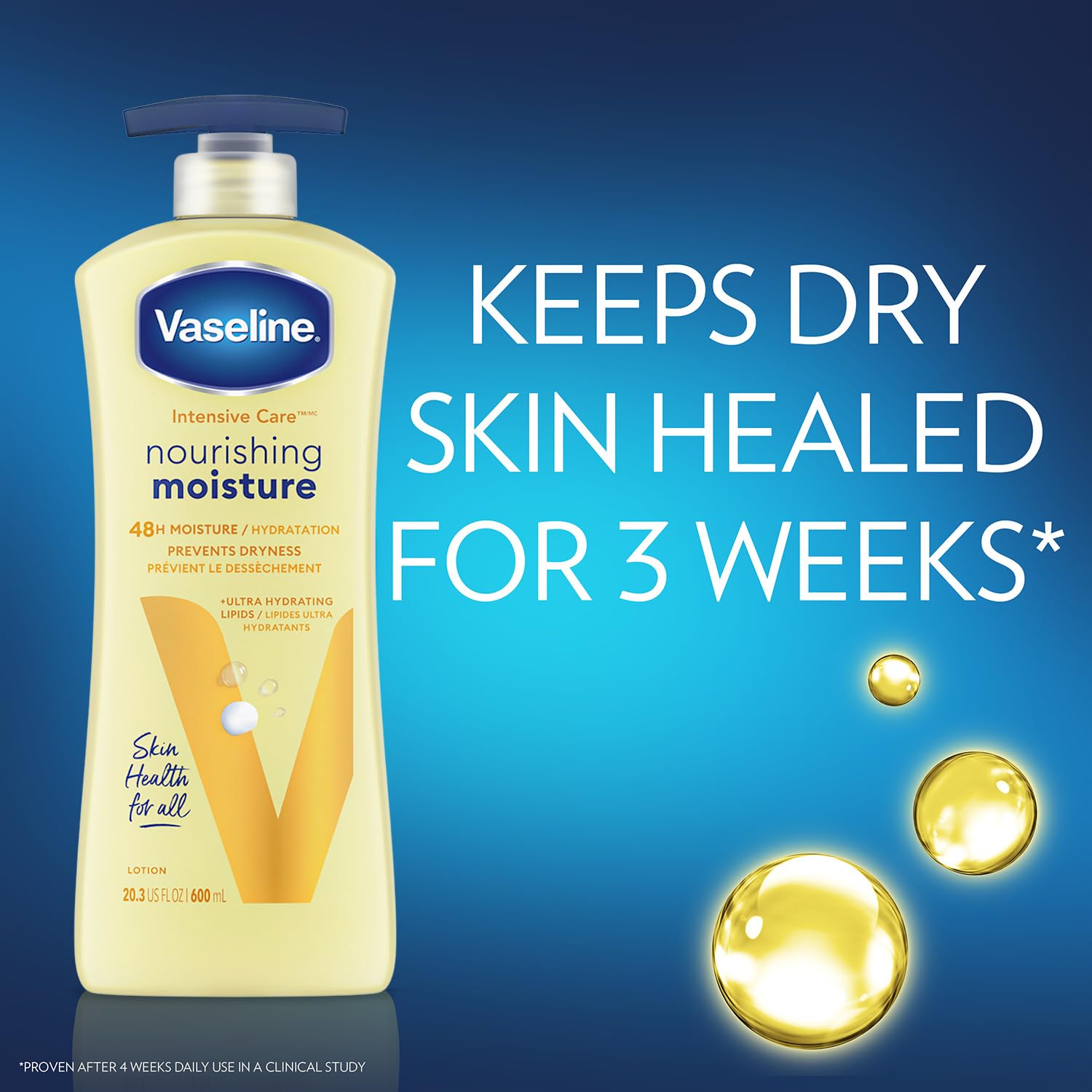 Vaseline Intensive Care Essential Healing Lotion Bundle - 20.3 oz + 7.5 oz + 1.4 oz (Pack of 3)