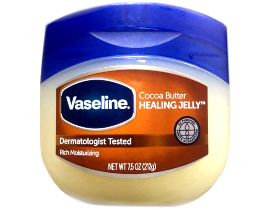Vaseline Rich Conditioning Petroleum Jelly with Cocoa Butter – 7.5 oz (Pack of 10)