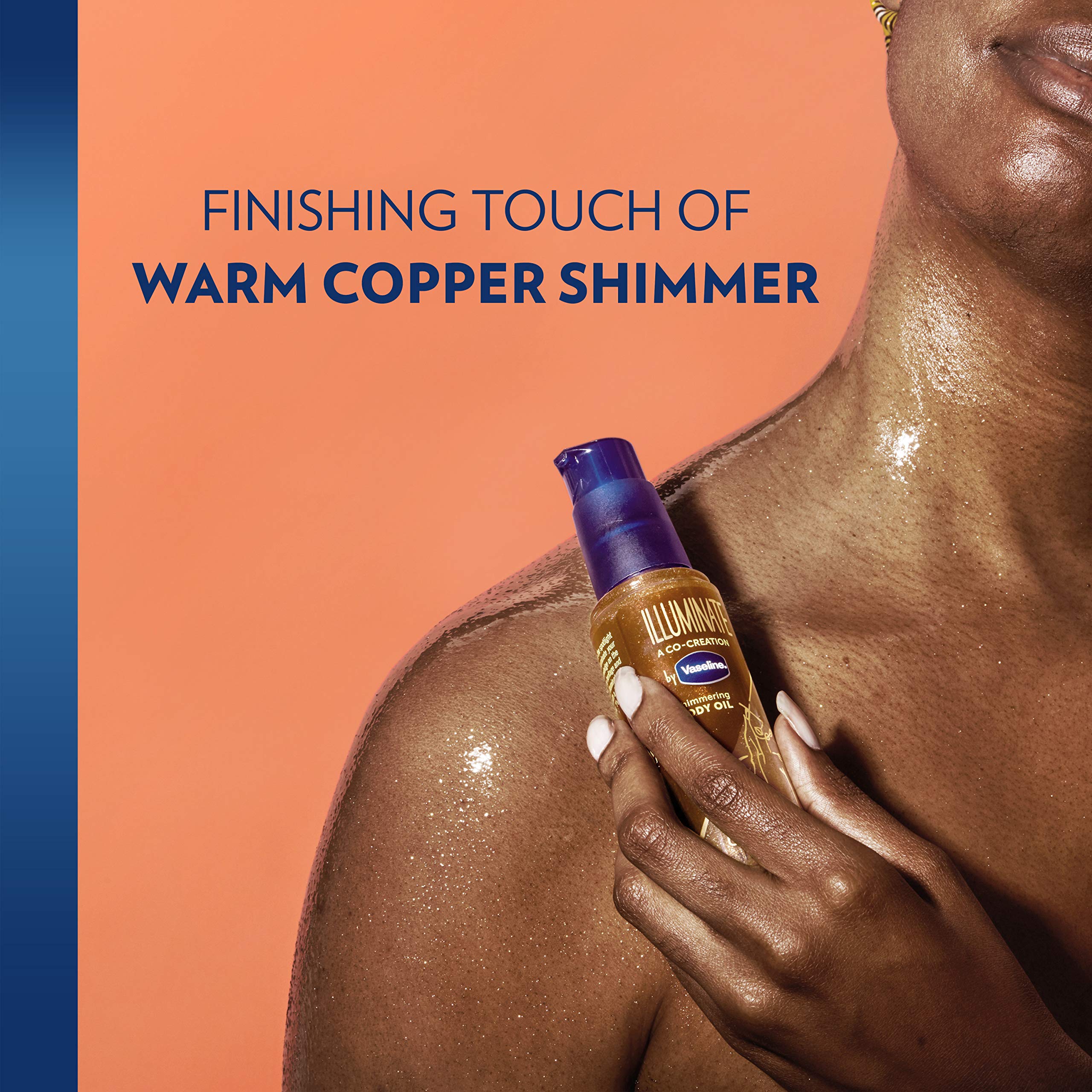 Vaseline Illuminate Me Shimmering Body Oil 3.3 oz (2-Pack) – Glow for Melanin-Rich Skin