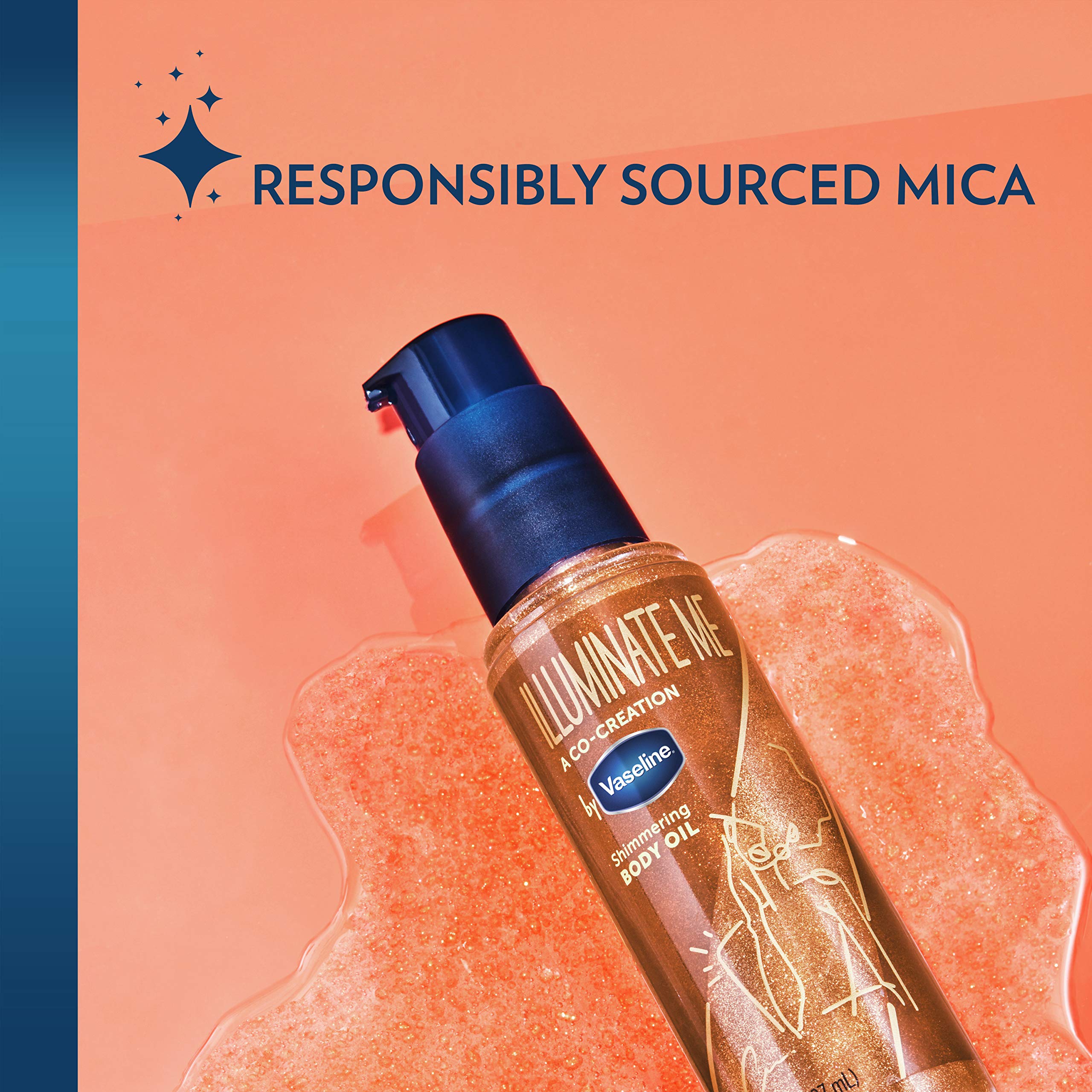 Vaseline Illuminate Me Shimmering Body Oil 3.3 oz (2-Pack) – Glow for Melanin-Rich Skin