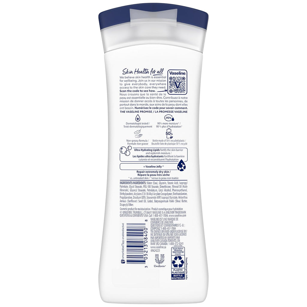 Vaseline Intensive Care Lotion Unscented – Advanced Repair 2-Pack, Non-Greasy Moisturizer