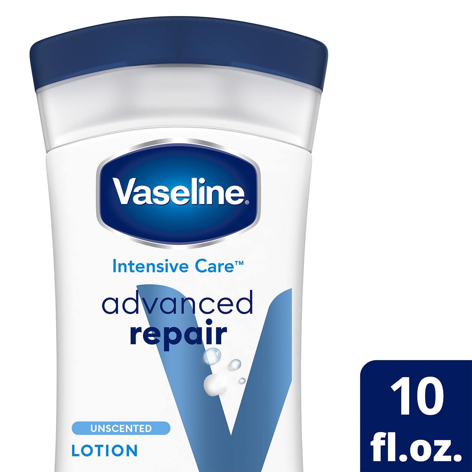 Vaseline Intensive Care Lotion Unscented – Advanced Repair 2-Pack, Non-Greasy Moisturizer