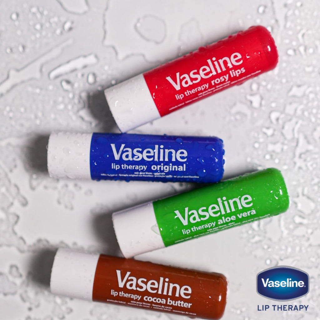 Vaseline Lip Therapy Aloe Fresh 12-Pack – Moisturizing Lip Balm for Very Dry Lips, 0.16 oz Each