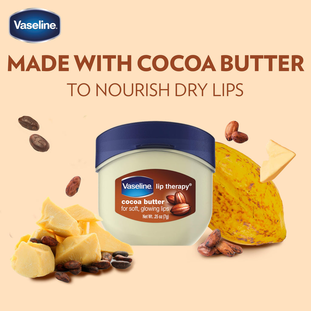 Vaseline Lip Therapy Cocoa Butter Lip Balm 0.25 oz — Pack of 8