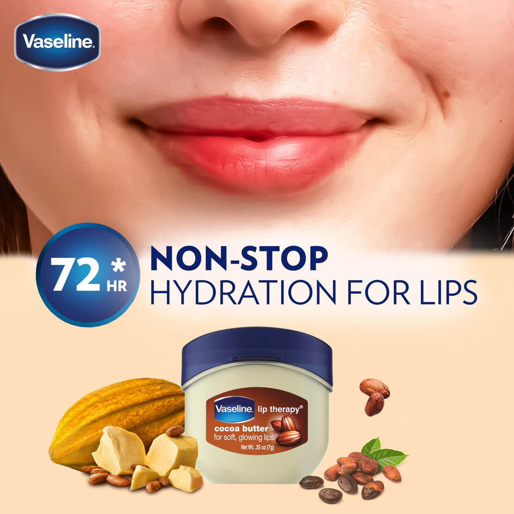 Vaseline Lip Therapy Cocoa Butter Lip Balm 0.25 oz — Pack of 8