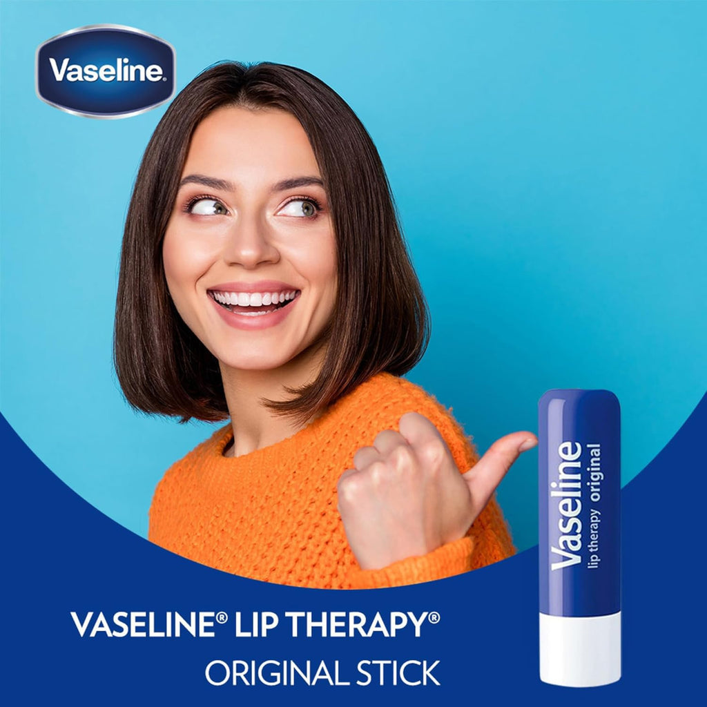 Vaseline Lip Therapy Original 8-Pack – Bulk Lip Balm for Dry Lips