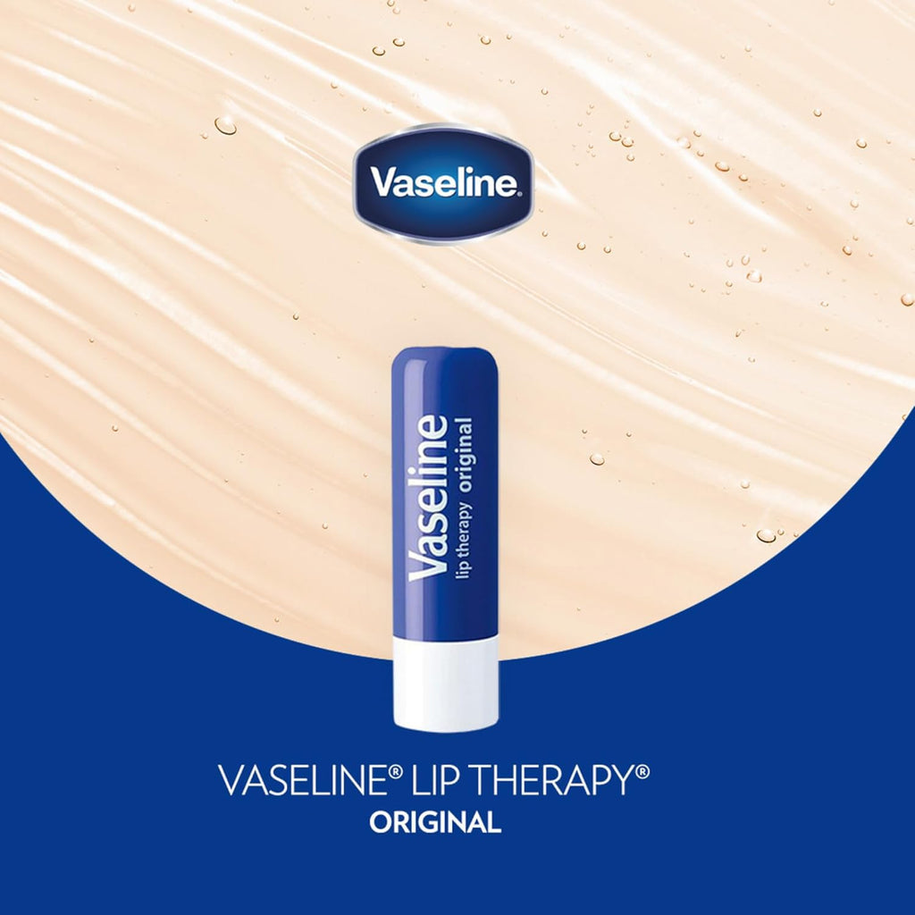 Vaseline Lip Therapy Original 8-Pack – Bulk Lip Balm for Dry Lips