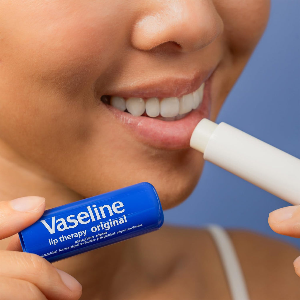 Vaseline Lip Therapy Original 8-Pack – Bulk Lip Balm for Dry Lips