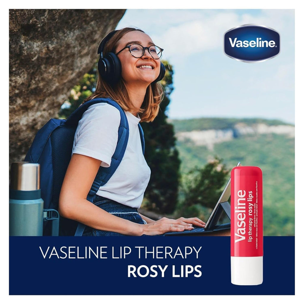 Vaseline Lip Therapy Rosy Lips 12-Pack – Rosy Lip Balm for Dry Lips (0.16 oz Each)