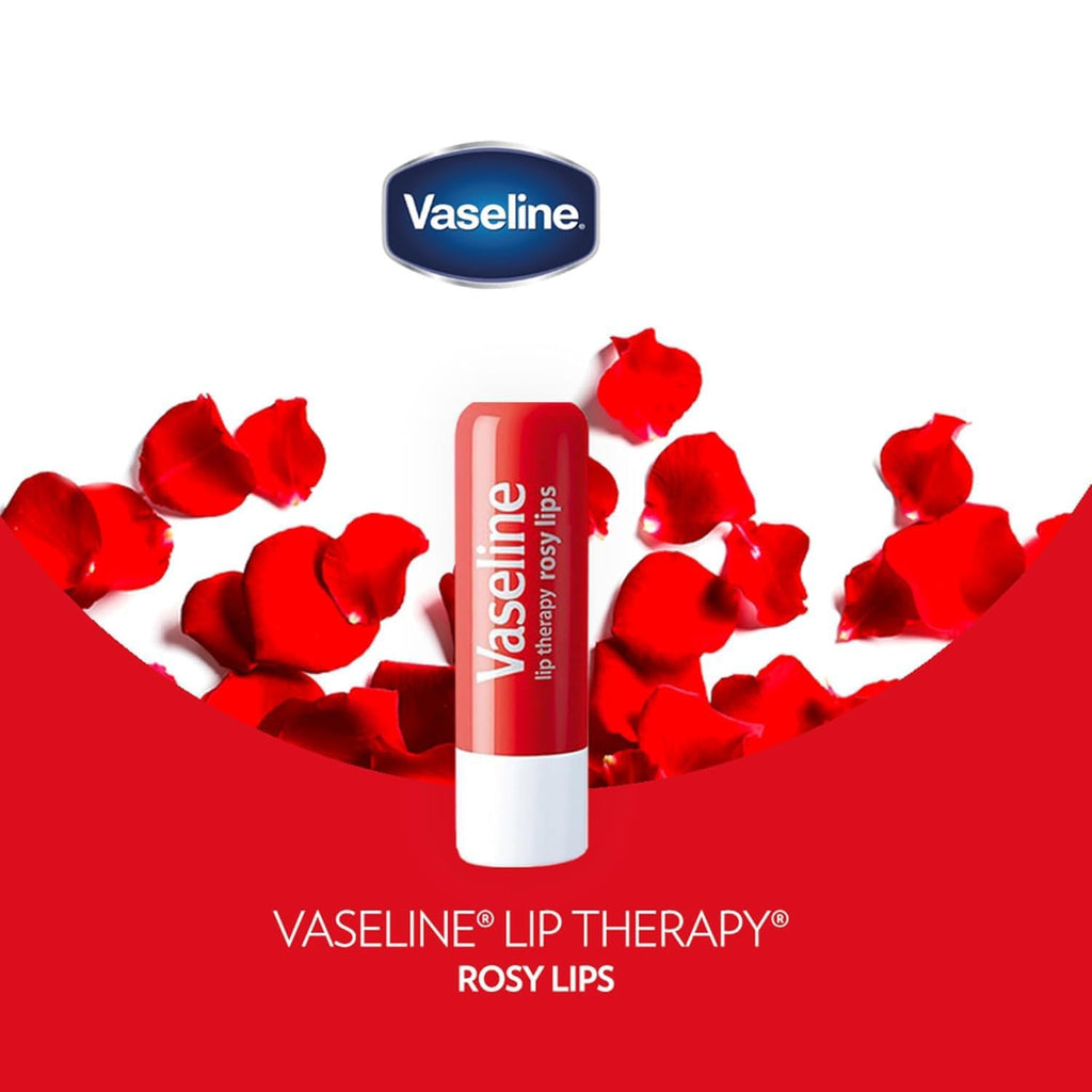 Vaseline Lip Therapy Rosy Lips 12-Pack – Rosy Lip Balm for Dry Lips (0.16 oz Each)
