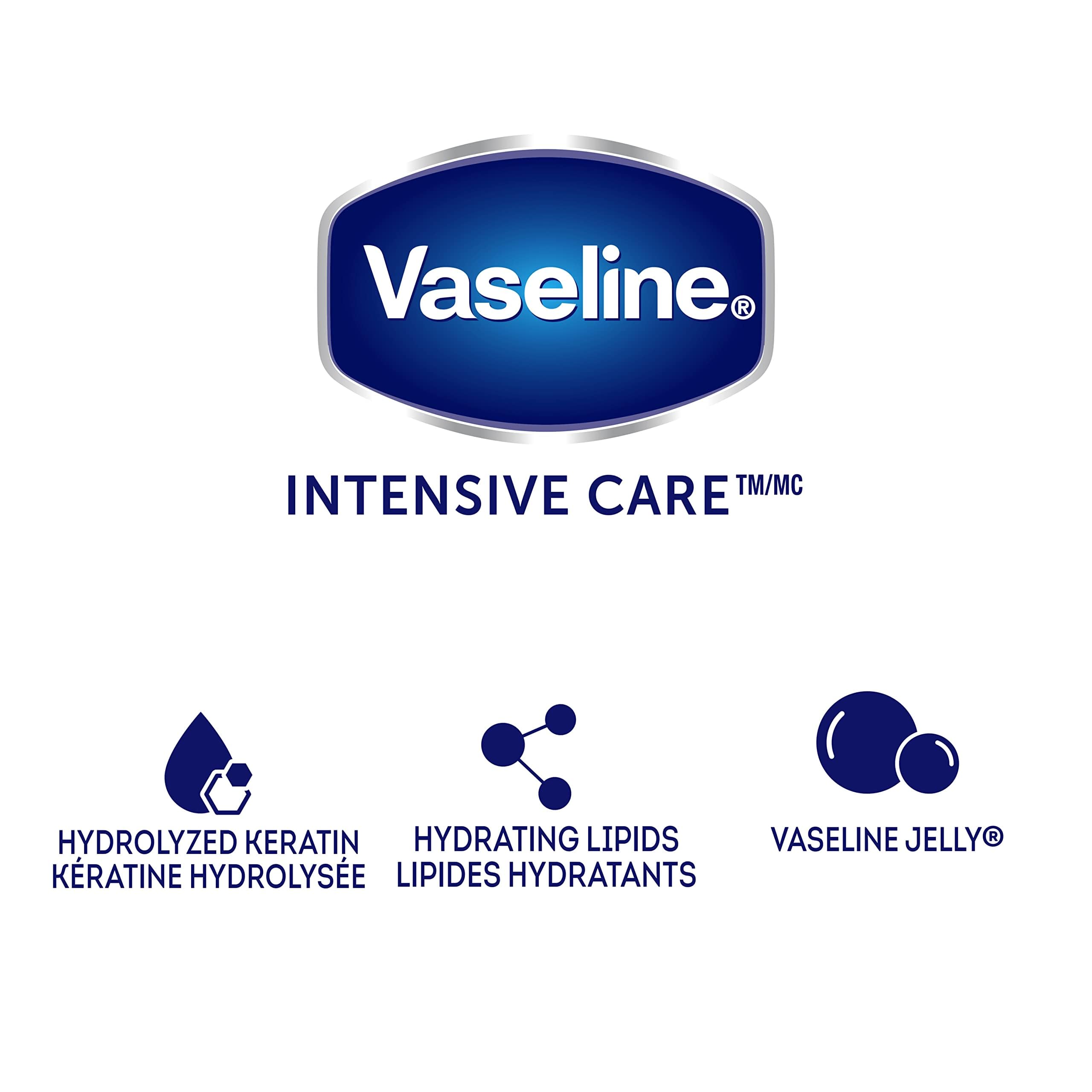 Vaseline Lotion Healthy Hands Stronger Nails with Keratin – 3-Pack, 3.4 oz Each