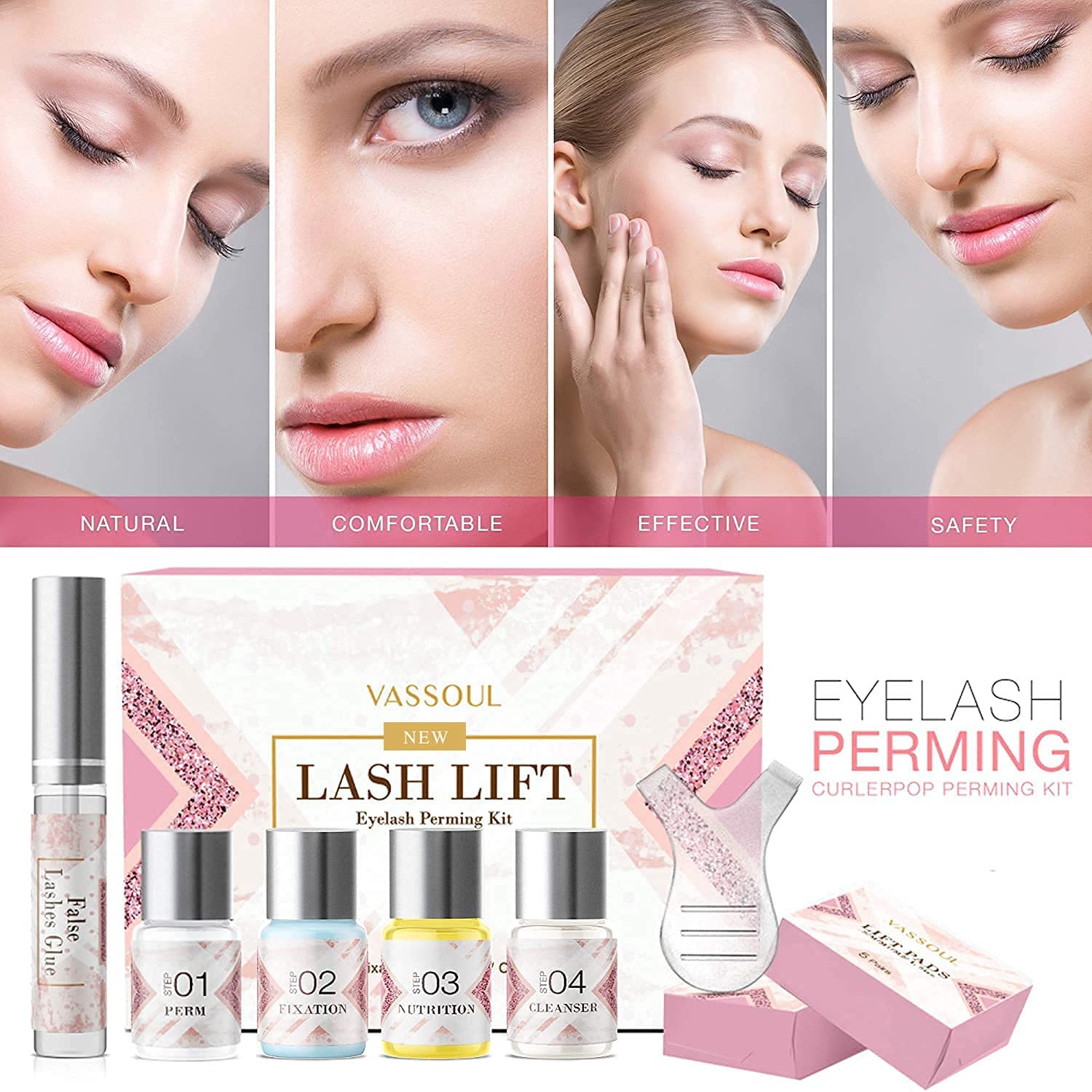 VASSOUL Lash Lift Kit - Advanced Eyelash Perm Kit for Salon-Quality Lashes at Home
