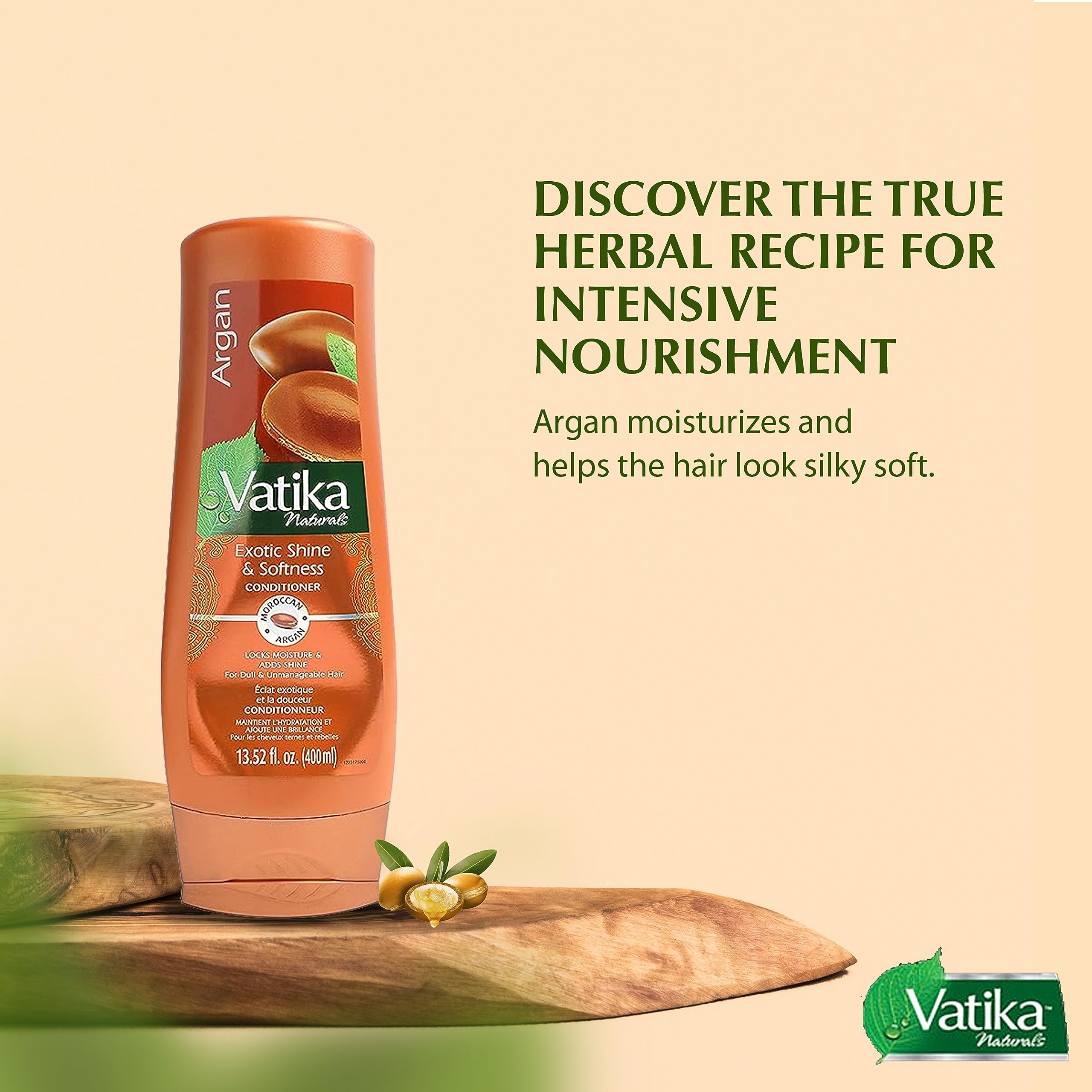 Vatika Naturals Moisturizing Conditioner – Deep Hydration for Dry, Damaged & Frizzy Hair | Argan & Henna 400ml