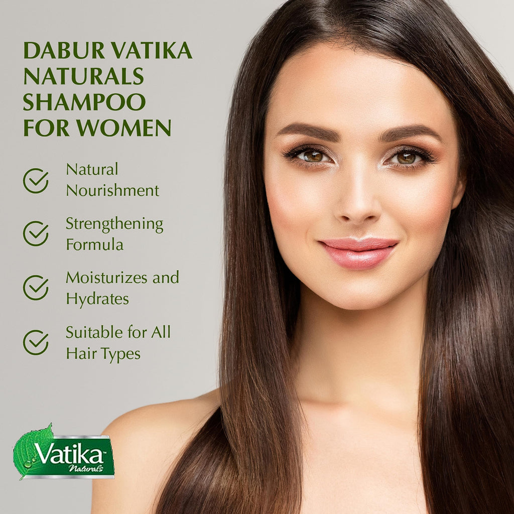 Vatika Naturals Daily Shampoo for Women – Wild Cactus Strengthening & Moisturizing (400ml)