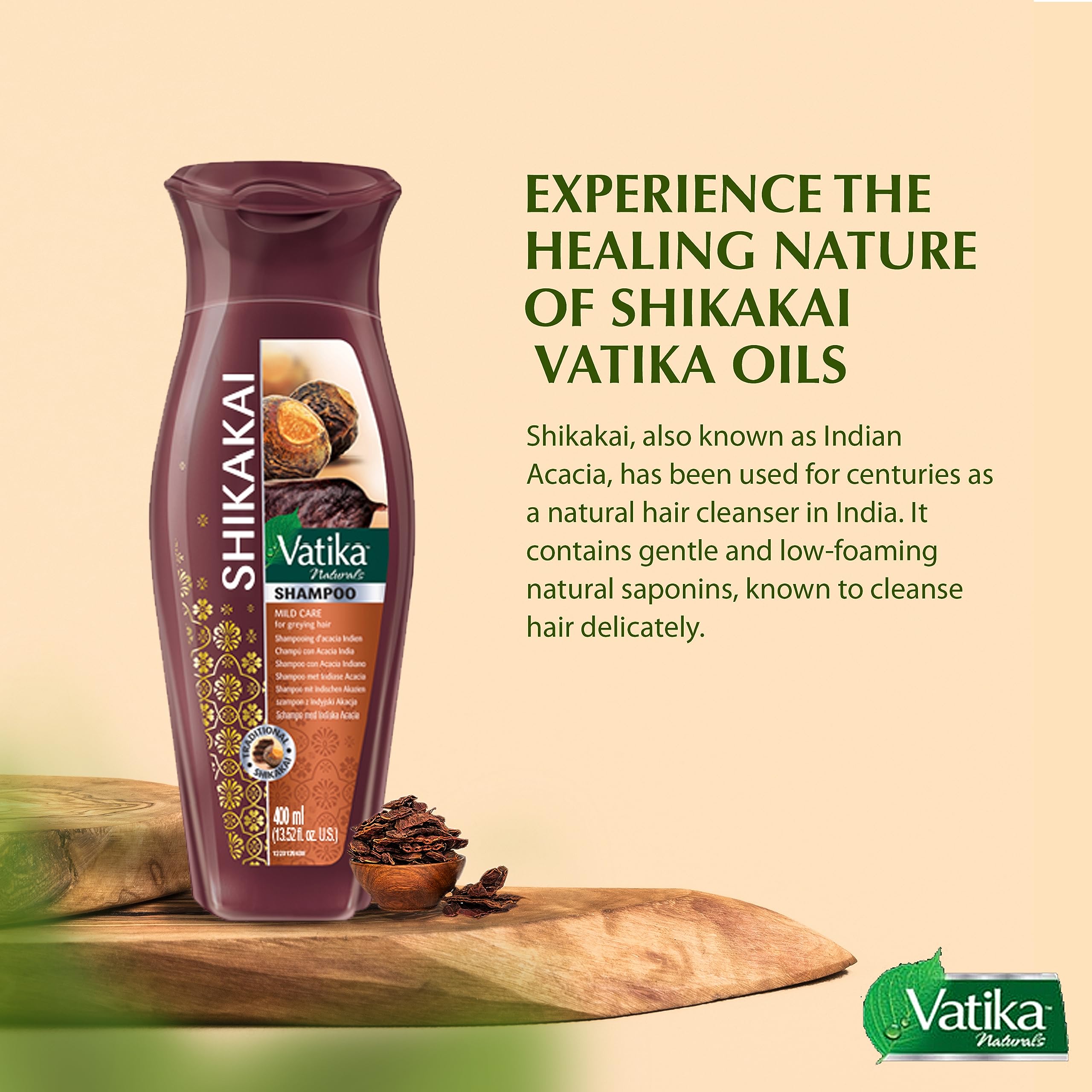 Vatika Naturals Shikakai Shampoo for Women – Hydrating & Smoothing Formula (400ml)