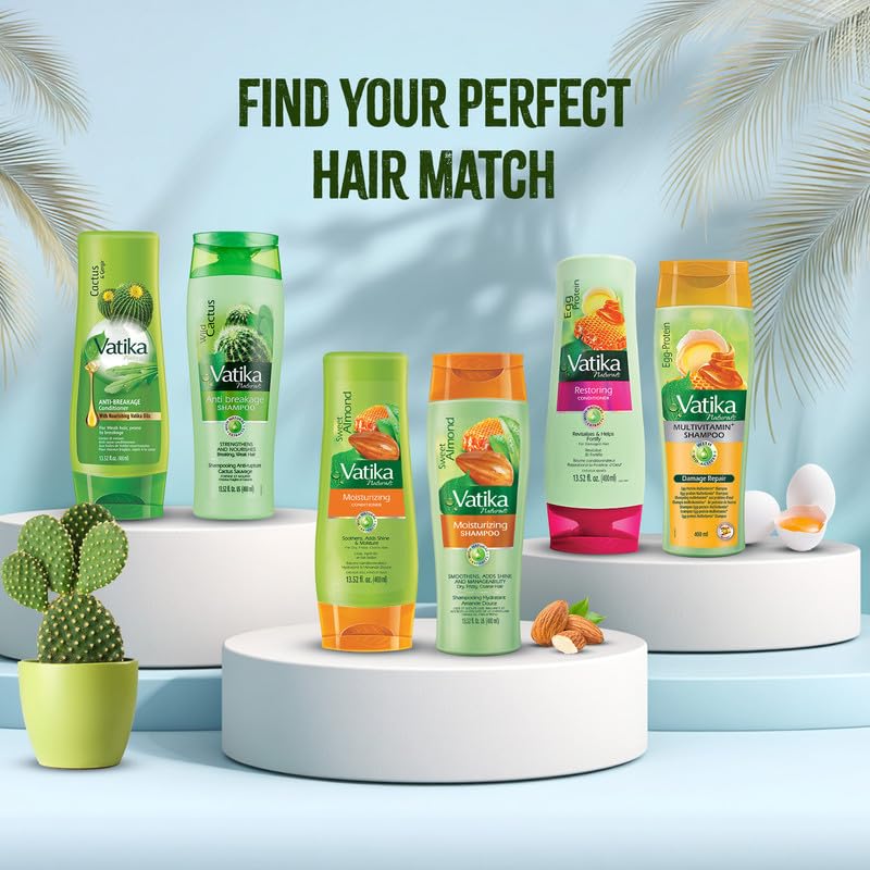 Vatika Naturals Coconut Shampoo & Conditioner – Nourish, Strengthen Roots, Control Frizz