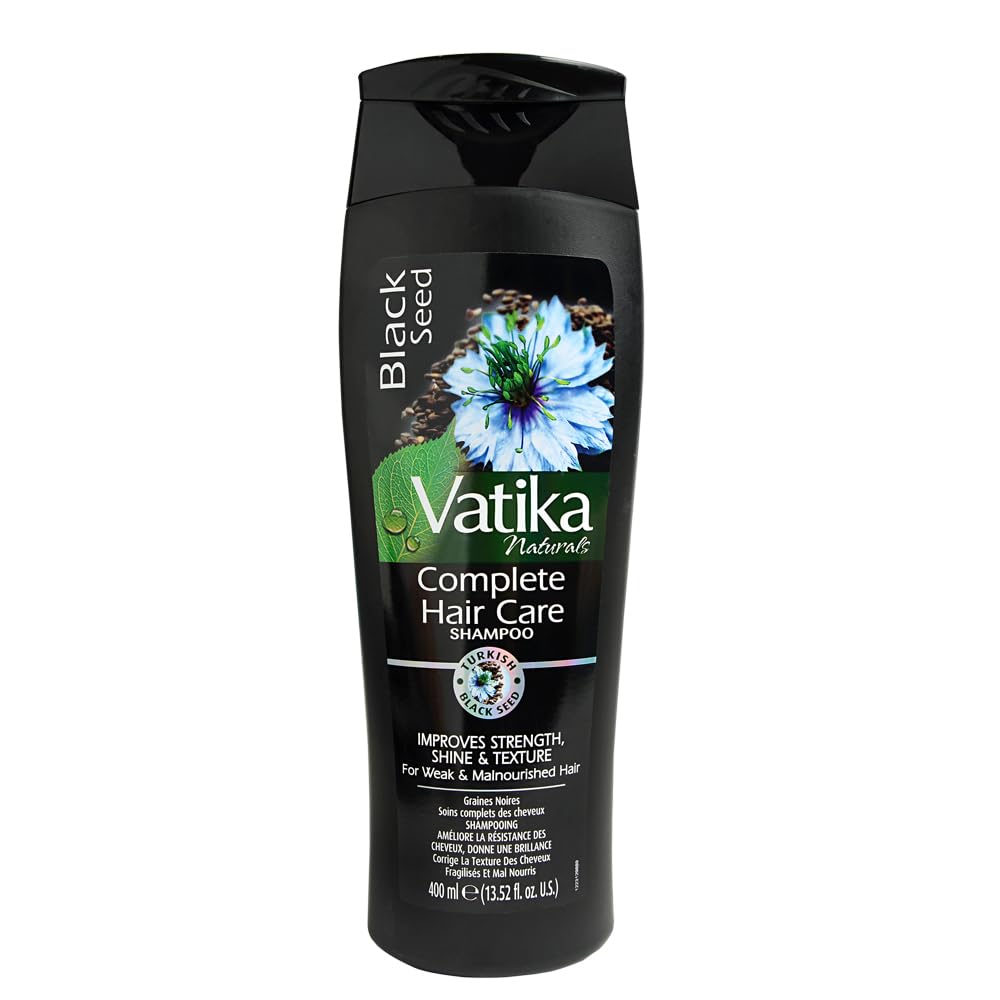 Vatika Naturals Turkish Black Seed Strength & Shine Shampoo – 400ml, Sulfate & Paraben Free