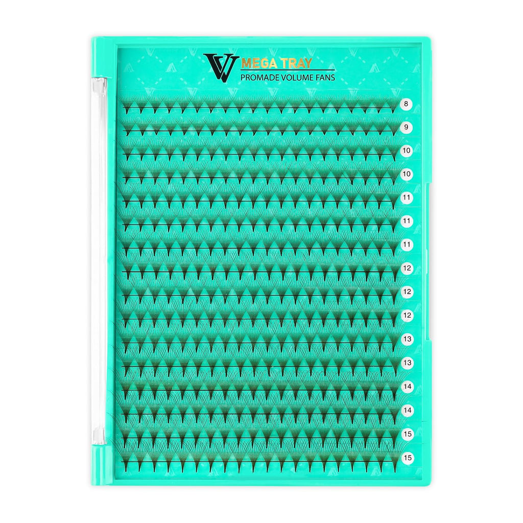VAVALASH 320 Brown Premade Lash Fans — 10D, 0.07, C/D Curl, 8-15mm