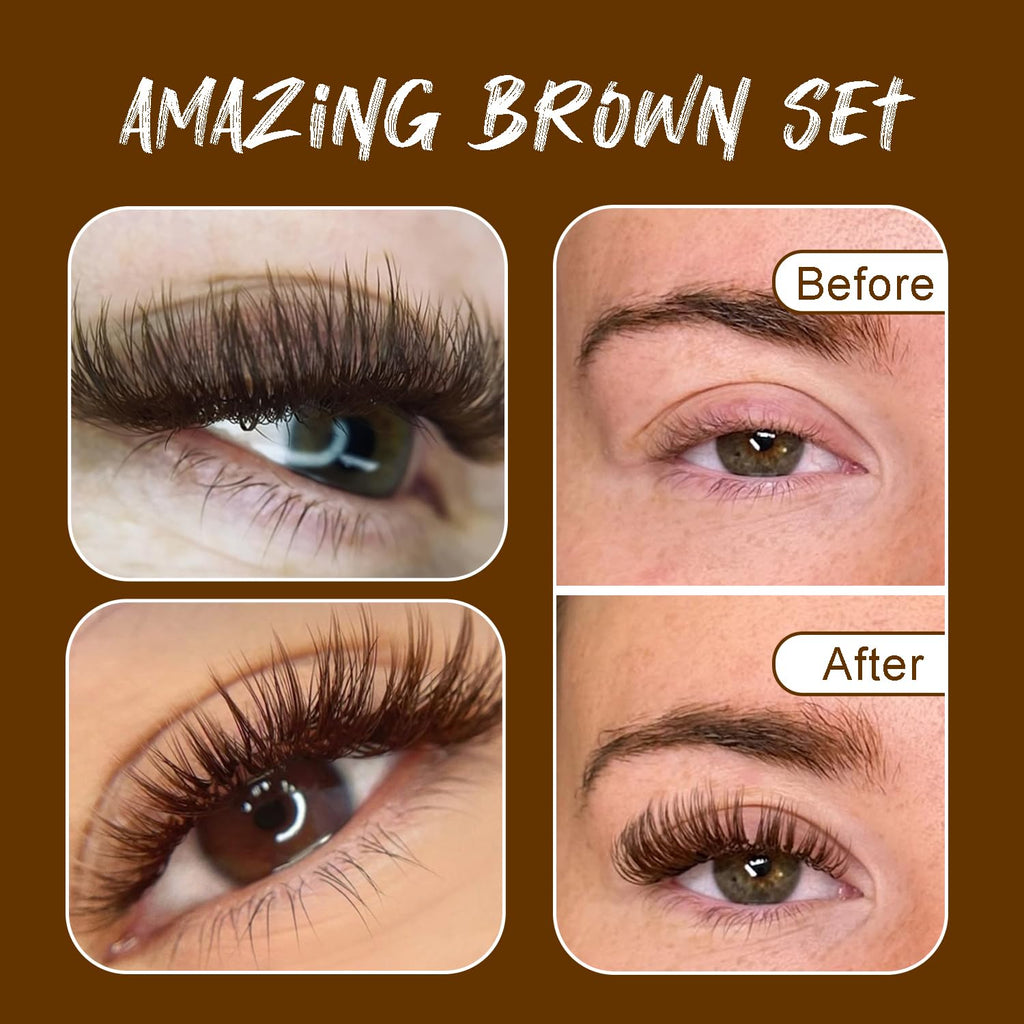 VAVALASH 320 Brown Premade Lash Fans — 10D, 0.07, C/D Curl, 8-15mm