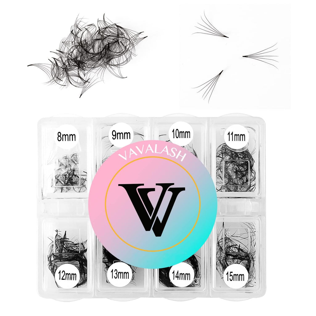 VAVALASH 600 Premade Loose Fans – 5D-24D Eyelash Extensions, 8-15mm, Thin Base