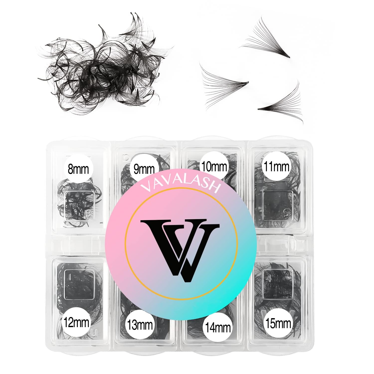 VAVALASH 600 Premade Lash Fans (5D–24D) – 8–15mm Promade Loose Fans, Thin Base