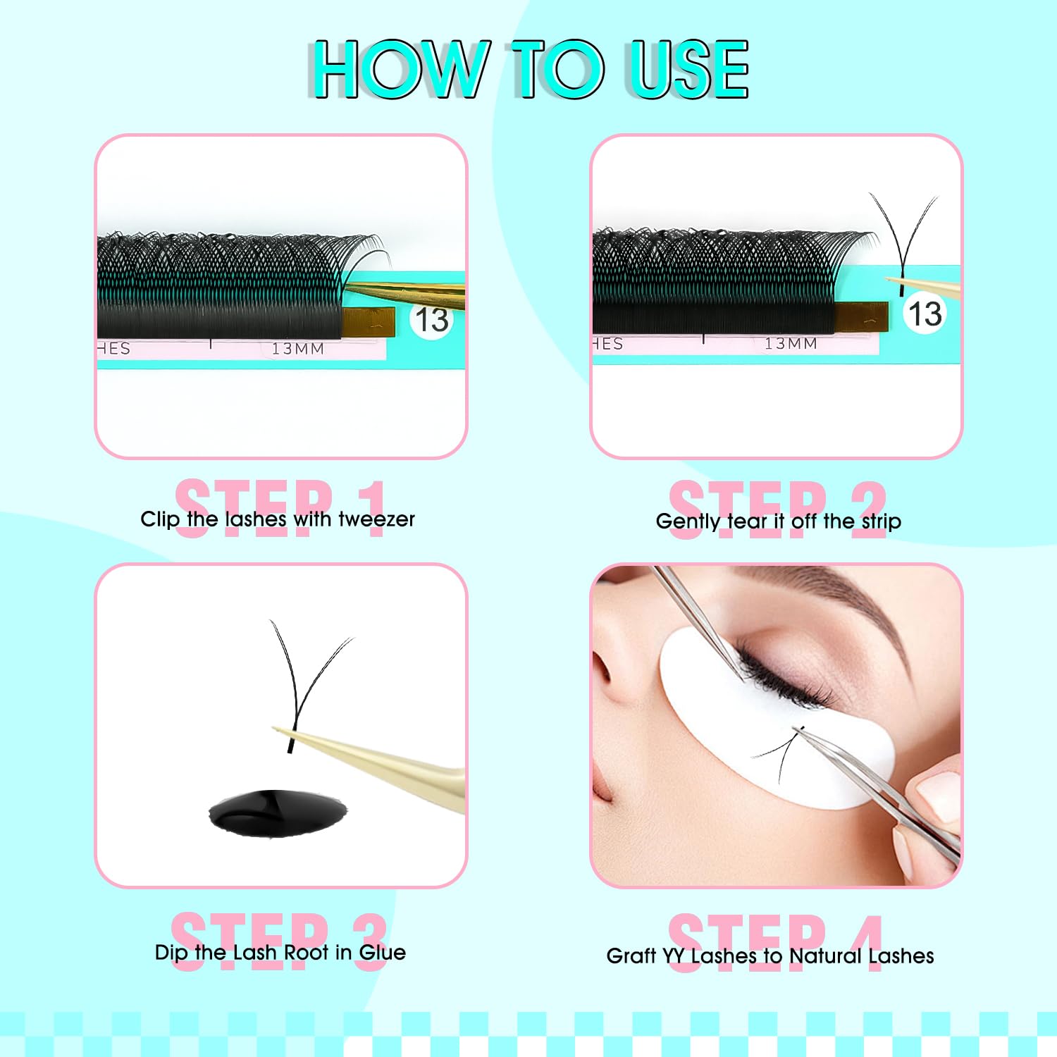 VAVALASH 7D W Shape Eyelash Extensions – Premade Fans 0.07 C Curl 8-15mm