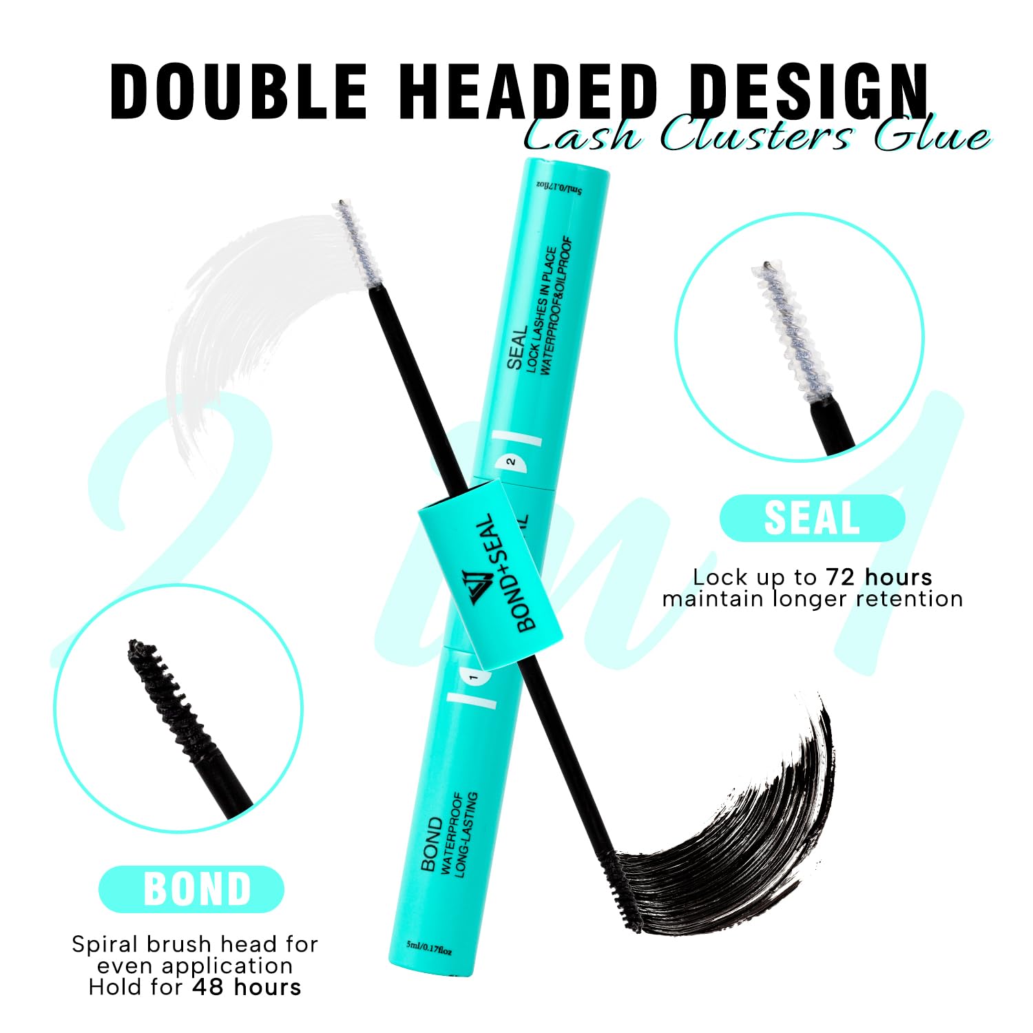 VAVALASH Lash Bond & Seal 2-in-1 Waterproof Lash Glue for DIY Extensions