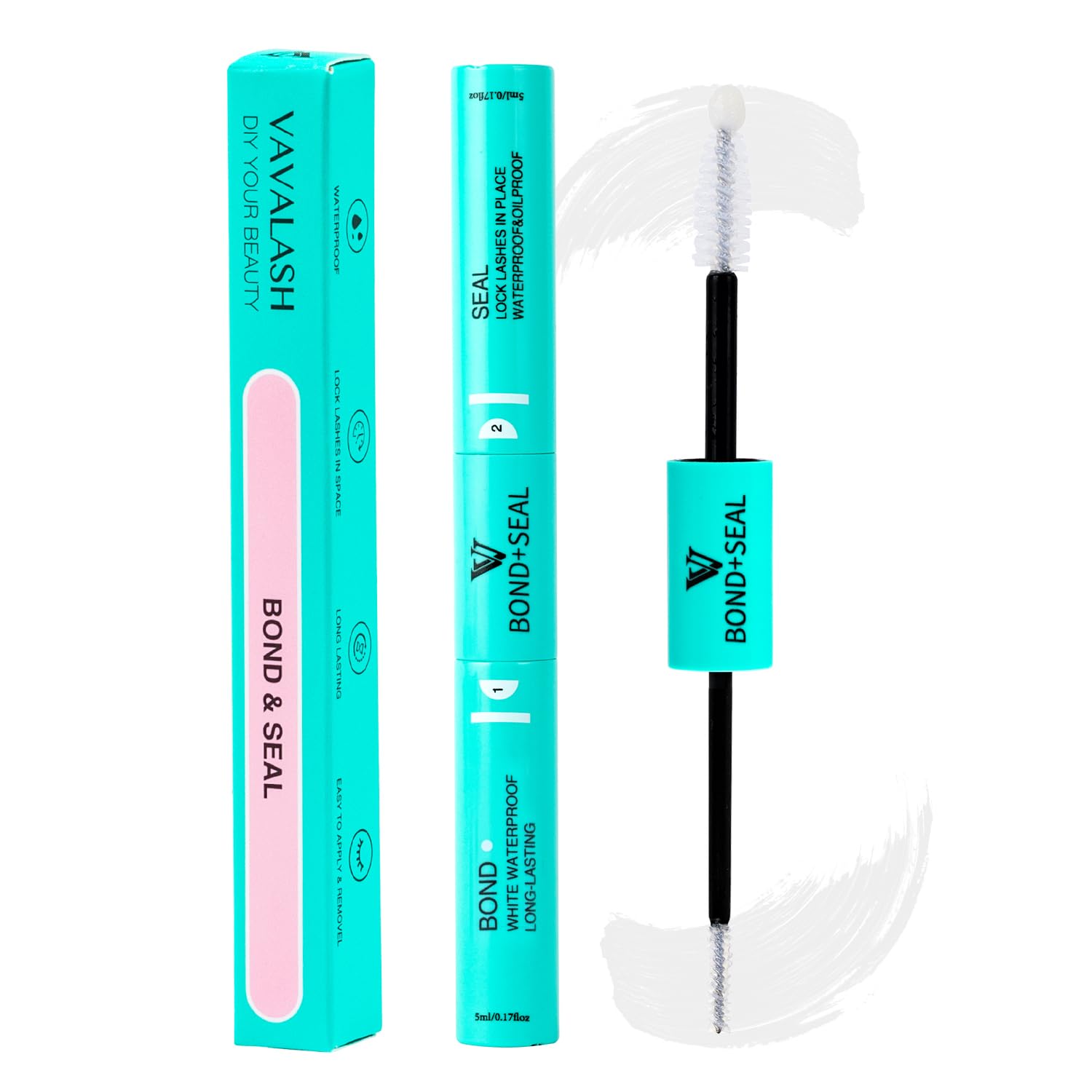 VAVALASH Bond & Seal 2-in-1 Lash Glue – Clear, Waterproof, 48-72h Hold for DIY Extensions