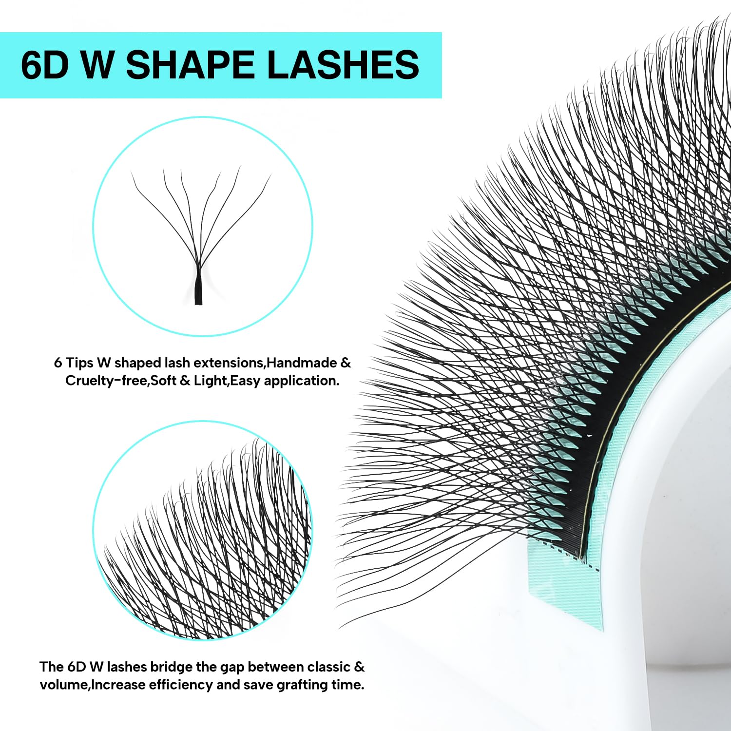 VAVALASH 6D W Shape Premade Fans – 0.07 D-Curl Volume Lash Extensions (8–15mm)