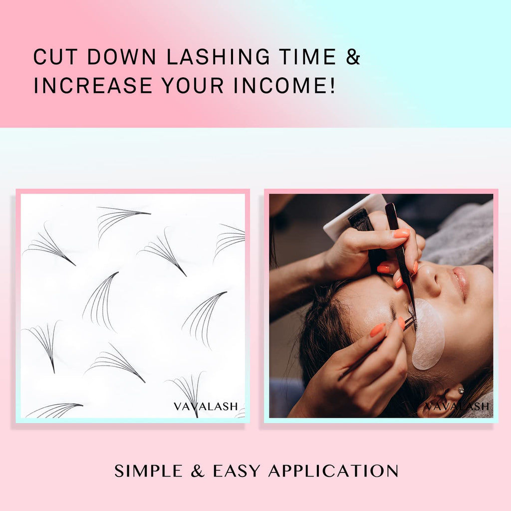 VAVALASH 600 Fans Premade Loose Fans — 5D-24D Premade Lash Extensions, Thin Base, Easy Application
