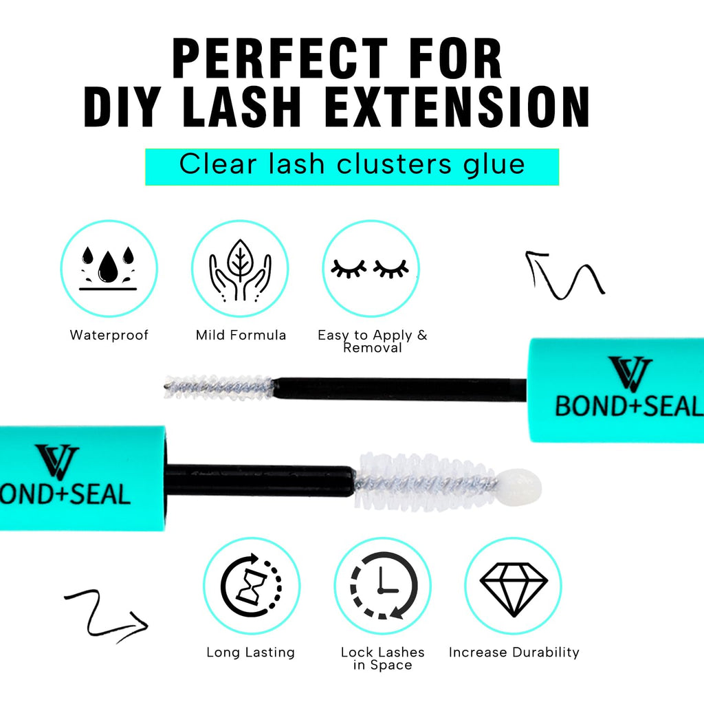 VAVALASH Bond & Seal 2-in-1 Lash Glue – Clear, Waterproof, 48-72h Hold for DIY Extensions