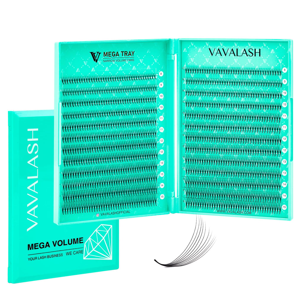 VAVALASH Premade Fans Eyelash Extensions 6D-16D | 0.05/0.07 Thick, C/D Curl, 8-15mm Mixed Length