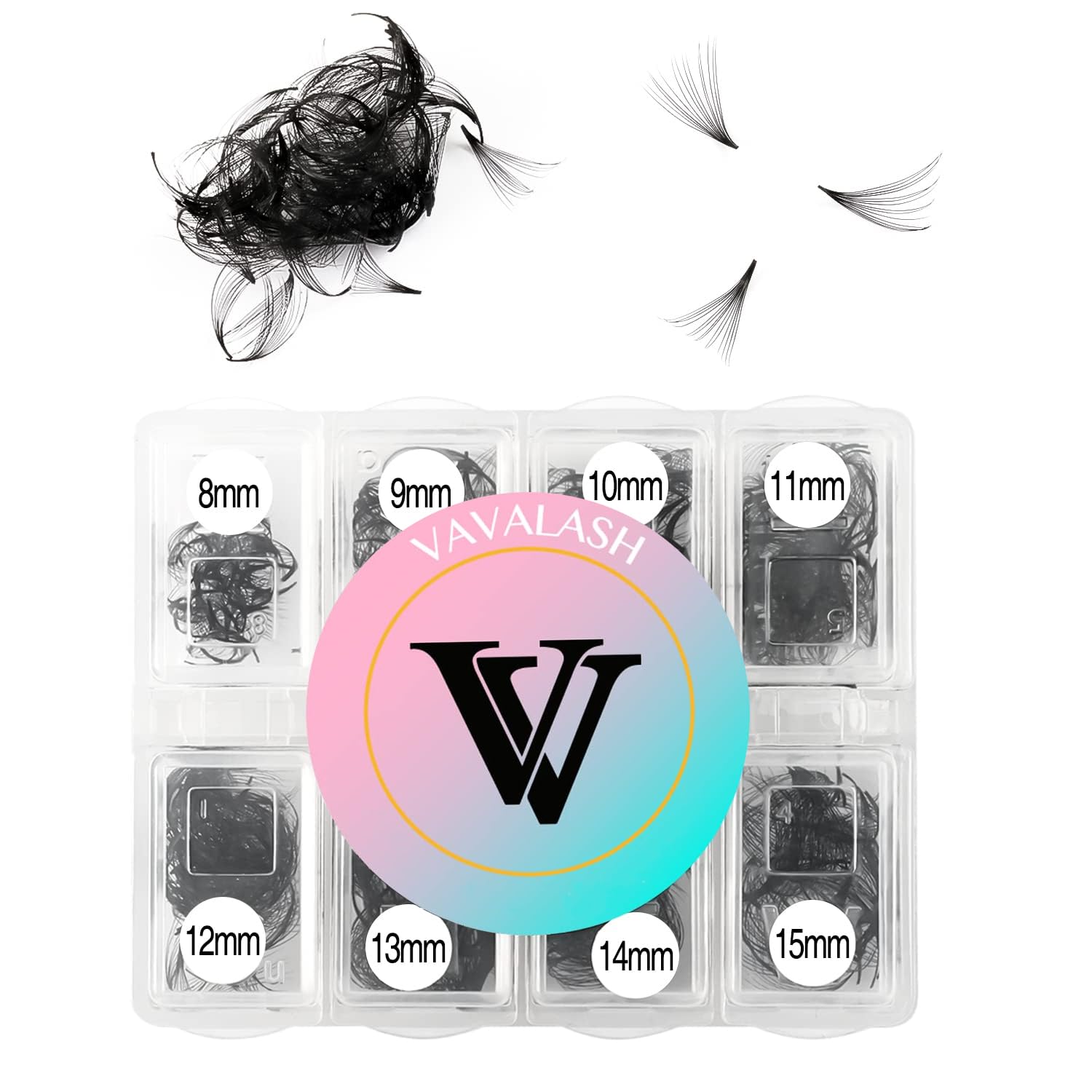 VAVALASH 600 Premade Lash Fans – Mixed Length 8-15mm, 5D-16D, 0.03-0.07mm, C/D Curl
