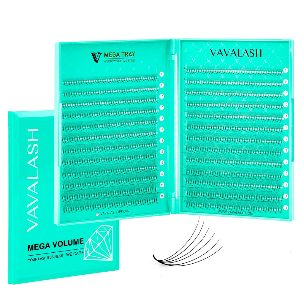 VAVALASH Premade Fans Lash Extensions 6D-16D | 0.05/0.07, C/D Curl, 8-15mm