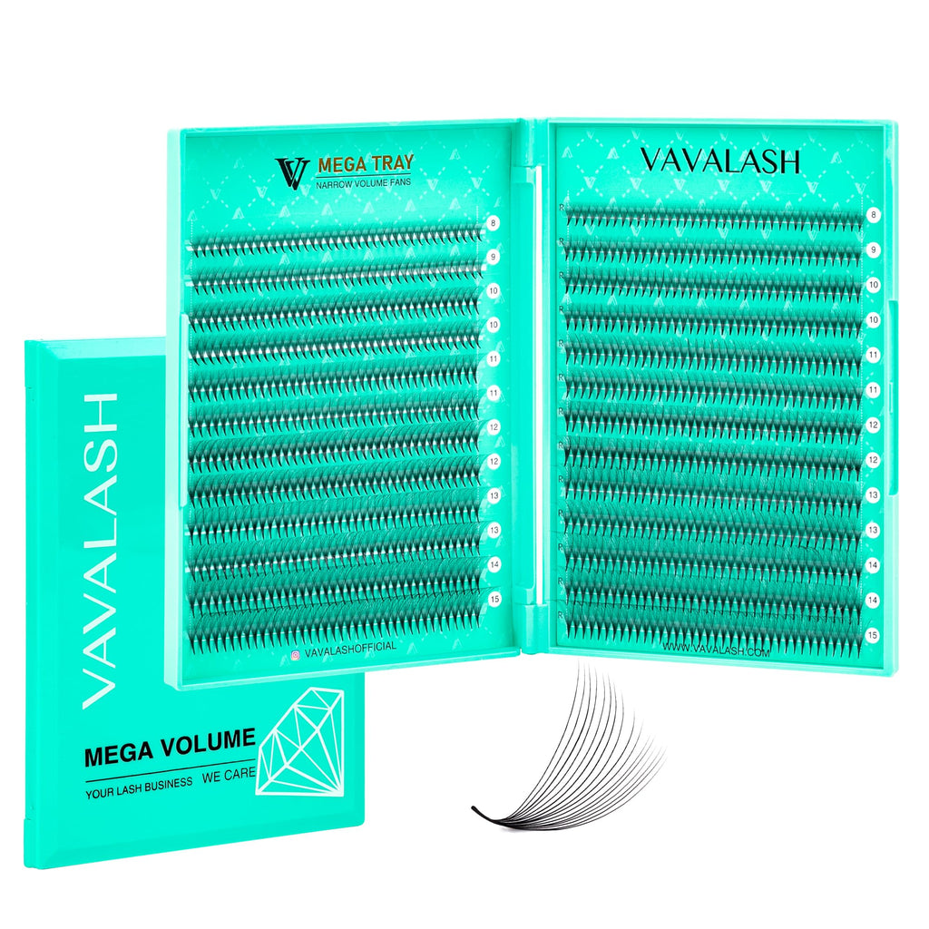 VAVALASH Premade Fans Eyelash Extensions 6D-16D, 0.05/0.07, 8-15mm