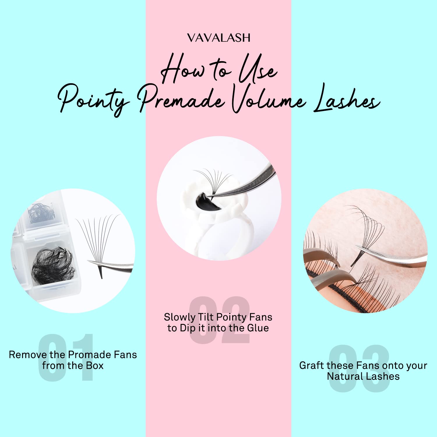 VAVALASH 600 Fans Premade Loose Fans 5D-24D Promade Lash Extensions | Thin Base for Natural Look