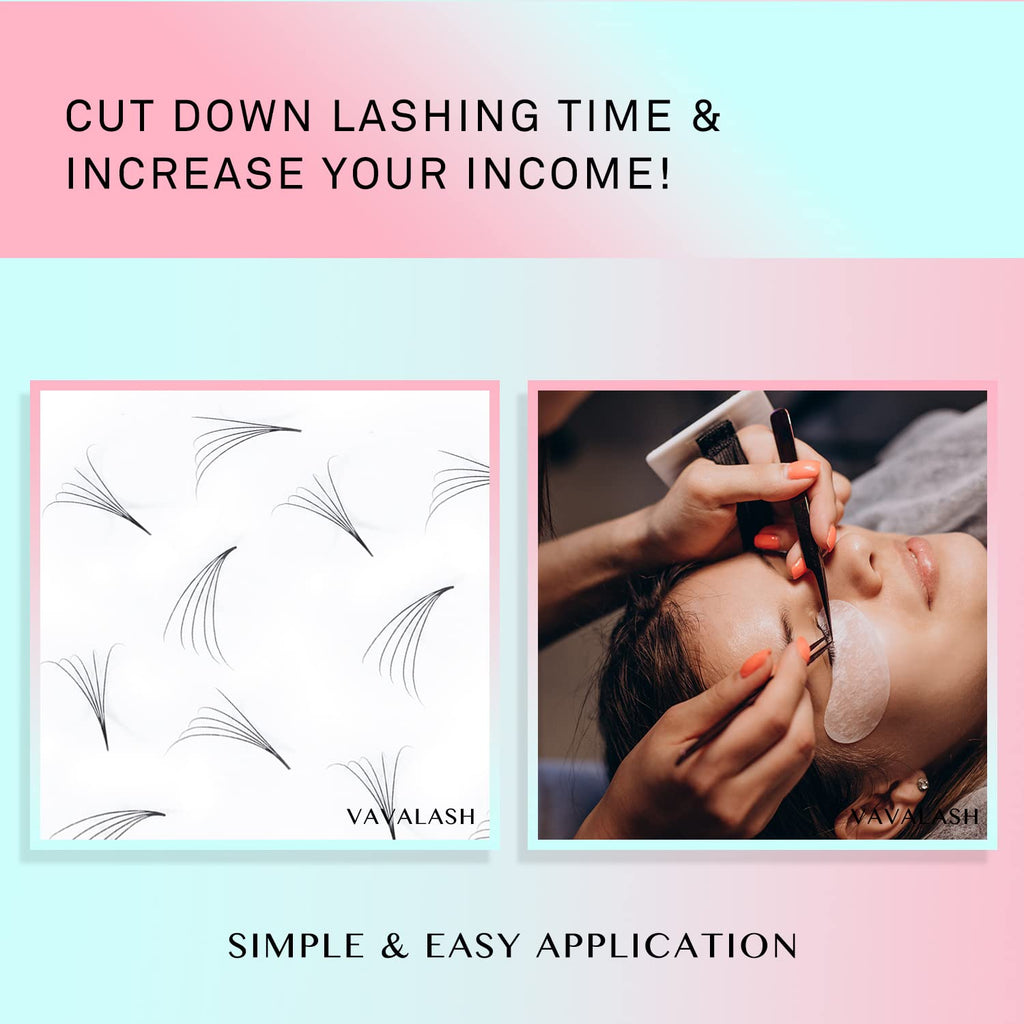 VAVALASH 600 Premade Loose Fans – Mixed Length 8–15mm, 5D–24D Volume Lash Extensions